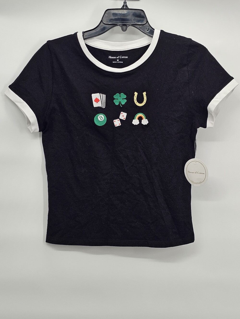Baby Doll Ringer Tee Lucky NWT
